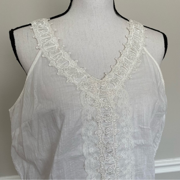 Twenty One Lace Sleeveless Tank Blouse Top Ivory Size Large - Picture 4 of 11